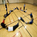 Department of Health, Exercise, and Sports Sciences (HESS), Physical Education Teacher Education, students in gymnasium forming a heart with their bodies