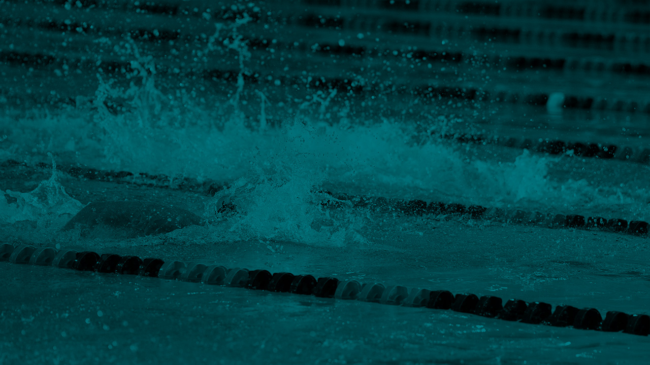 swimming pool with lap swimmer