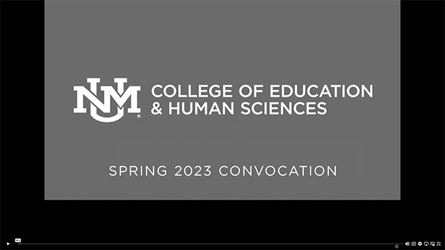 image of title screen saying Spring 2023 Convocation Ceremony