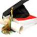 Secondary Education, graduation cap and diploma